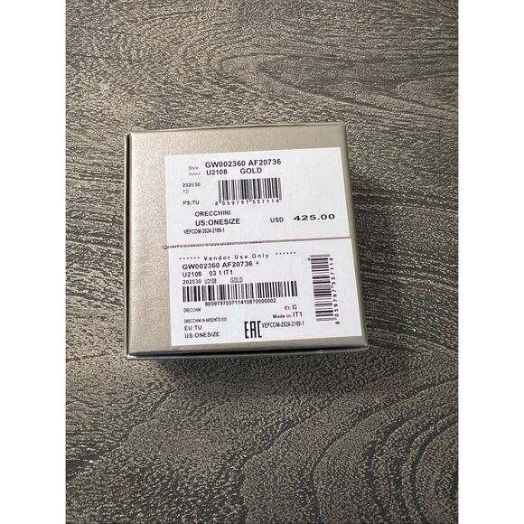 Giorgio Armani Sterling Silver Gold-Plated Earrings - Picture 9 of 10